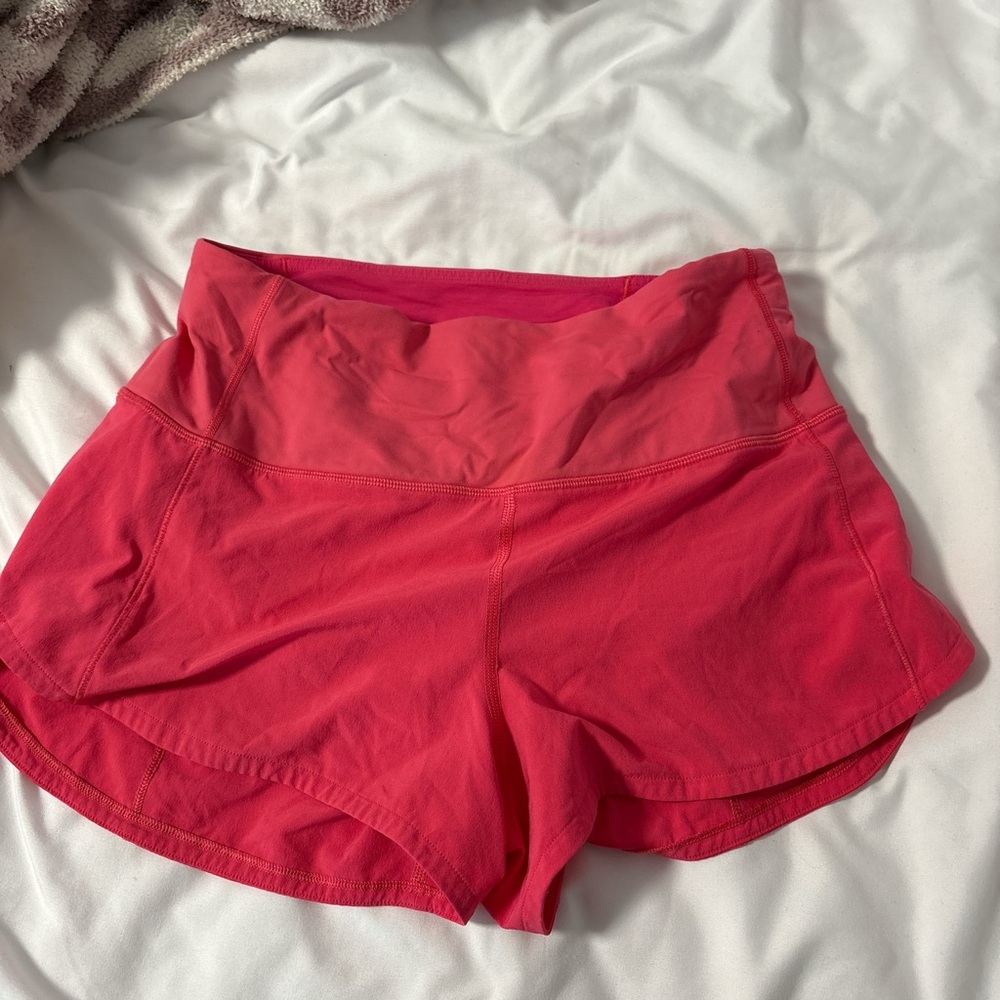 lululemon athletica High Waist Pink Shorts